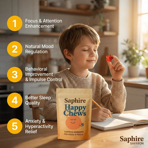 Natural Saffron Mood & Focus Support for Kids